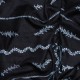 TELMA NOIR, hand-embroidered 100% cashmere pashmina stole