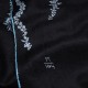 TELMA NOIR, hand-embroidered 100% cashmere pashmina stole