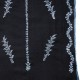 TELMA NOIR, hand-embroidered 100% cashmere pashmina stole