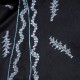 TELMA NOIR, hand-embroidered 100% cashmere pashmina stole