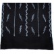 TELMA NOIR, hand-embroidered 100% cashmere pashmina stole