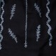 TELMA NOIR, hand-embroidered 100% cashmere pashmina stole