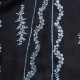 TELMA NOIR, hand-embroidered 100% cashmere pashmina stole