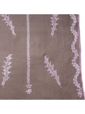 TELMA TAUPE, handgeborduurde pashmina-stola van 100% kasjmier