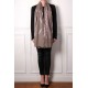 TELMA TAUPE, hand-embroidered 100% cashmere pashmina stole