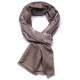 TELMA TAUPE, hand-embroidered 100% cashmere pashmina stole