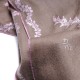 TELMA TAUPE, hand-embroidered 100% cashmere pashmina stole