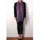 TELMA GRIJS, handgeborduurde 100% kasjmier pashmina stola