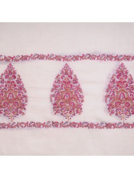 PALLA IVOIRE, étole véritable Pashmina 100% cachemire brodé main