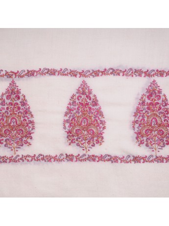 PALLA IVOIRE, étole véritable Pashmina 100% cachemire brodé main