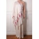PALLA IVOIRE, étole véritable Pashmina 100% cachemire brodé main