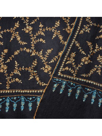 JULIA NERO, stola pashmina ricamata a mano in 100% cashmere