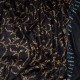 JULIA NOIR, étole véritable pashmina 100% cachemire brodé main