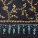 JULIA ZWART, met de hand geborduurde 100% kasjmier pashmina stola