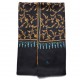 JULIA NOIR, étole véritable pashmina 100% cachemire brodé main