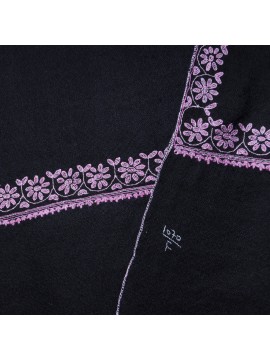 MARGO ZWART, met de hand geborduurde 100% kasjmier pashmina stola