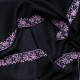 MARGO BLACK, hand-embroidered 100% cashmere pashmina stole