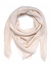 Echte Pashmina Carré natürliches Ecru 100% Handgewebter Kaschmir