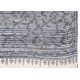 Genuine pashmina 100% cashmere natural beige with full orange handmade embroideries 