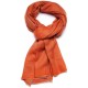 Echte Omkeerbare Pashmina 100% cashmere Oranje/Natuurlijk Beige