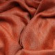 Echte Omkeerbare Pashmina 100% cashmere Oranje/Natuurlijk Beige