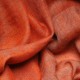 Echte Omkeerbare Pashmina 100% cashmere Oranje/Natuurlijk Beige