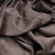 Véritable Pashmina réversible 100% cachemire Noir / Beige naturel