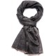 SWAN NERO, Scialle vera pashmina 100% Cashmere reversibile