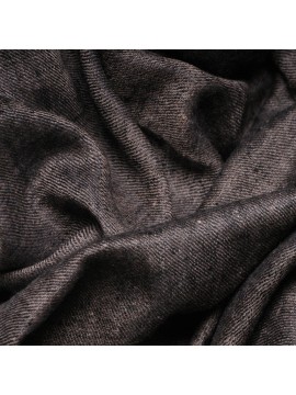 Véritable Pashmina réversible 100% cachemire Noir/Beige naturel Grand modèle