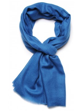 Handwoven cashmere pashmina Stole Sapphire blue