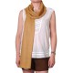 Echte Omkeerbare Pashmina 100% cashmere Geel / Natuurlijk Beige