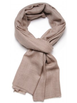 Genuine natural beige handwoven cashmere pashmina stole