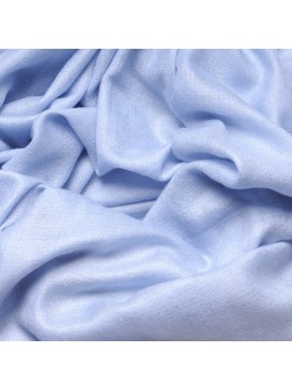 Echte Pashmina Stola Pastellblau 100% Handgewebter Kaschmir