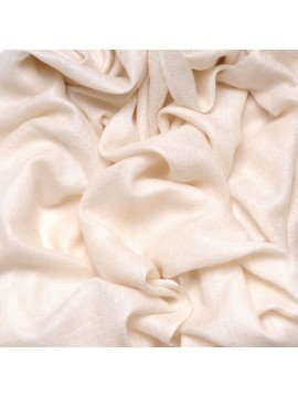 Véritable Pashmina 100% cachemire Écru naturel non teint format châle (1m x 2m)