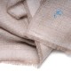 Véritable Pashmina 100% cachemire Beige clair naturel non teint format châle (1m x 2m)