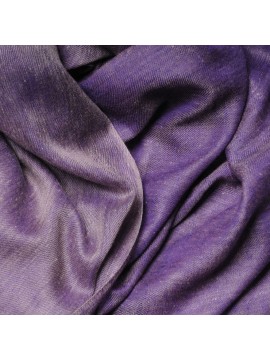 Véritable Pashmina réversible 100% cachemire Violet / Beige naturel