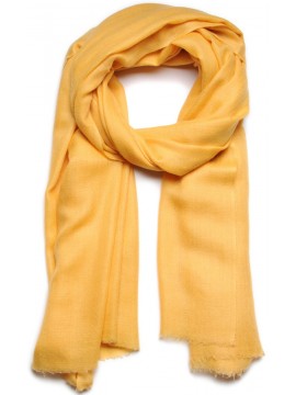 Véritable Pashmina 100% cachemire Jaune tournesol Grand modèle