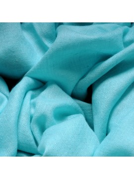 Véritable Pashmina 100% cachemire Bleu Aqua Grand modèle