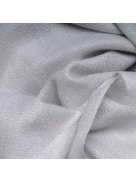 Véritable Pashmina 100% cachemire Gris perle Grand modèle