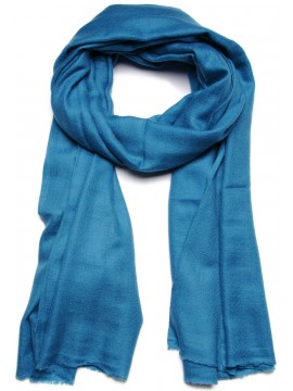 Echte Pashmina 100% cashmere Eend Blauw Groot