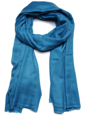 Echte Pashmina 100% cashmere Eend Blauw Groot