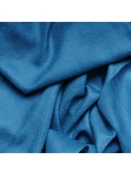 Véritable Pashmina 100% cachemire Bleu canard Grand modèle