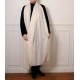 The Genuine Pashmina 100% cashmere XXL natuurlijke ecru geruite maat