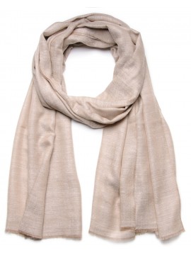 Handwoven cashmere pashmina Shawl Natural light brown