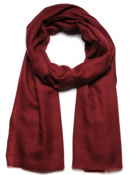 Echte steenrood Pashmina sjaal - 100% handgeweven cashmere