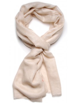 Handwoven cashmere pashmina Stole Natural creamy