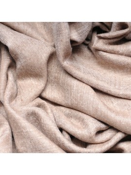 Genuine pashmina shawl 100% cashmere natural light brown blanket size