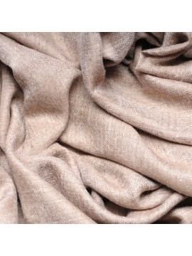Véritable Pashmina cachemire XXL beige clair naturel