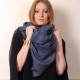 Genuine handwoven pashmina shawl cashmere slate grey