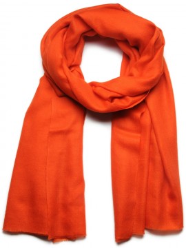 Véritable Pashmina 100% cachemire LeChâle Orange